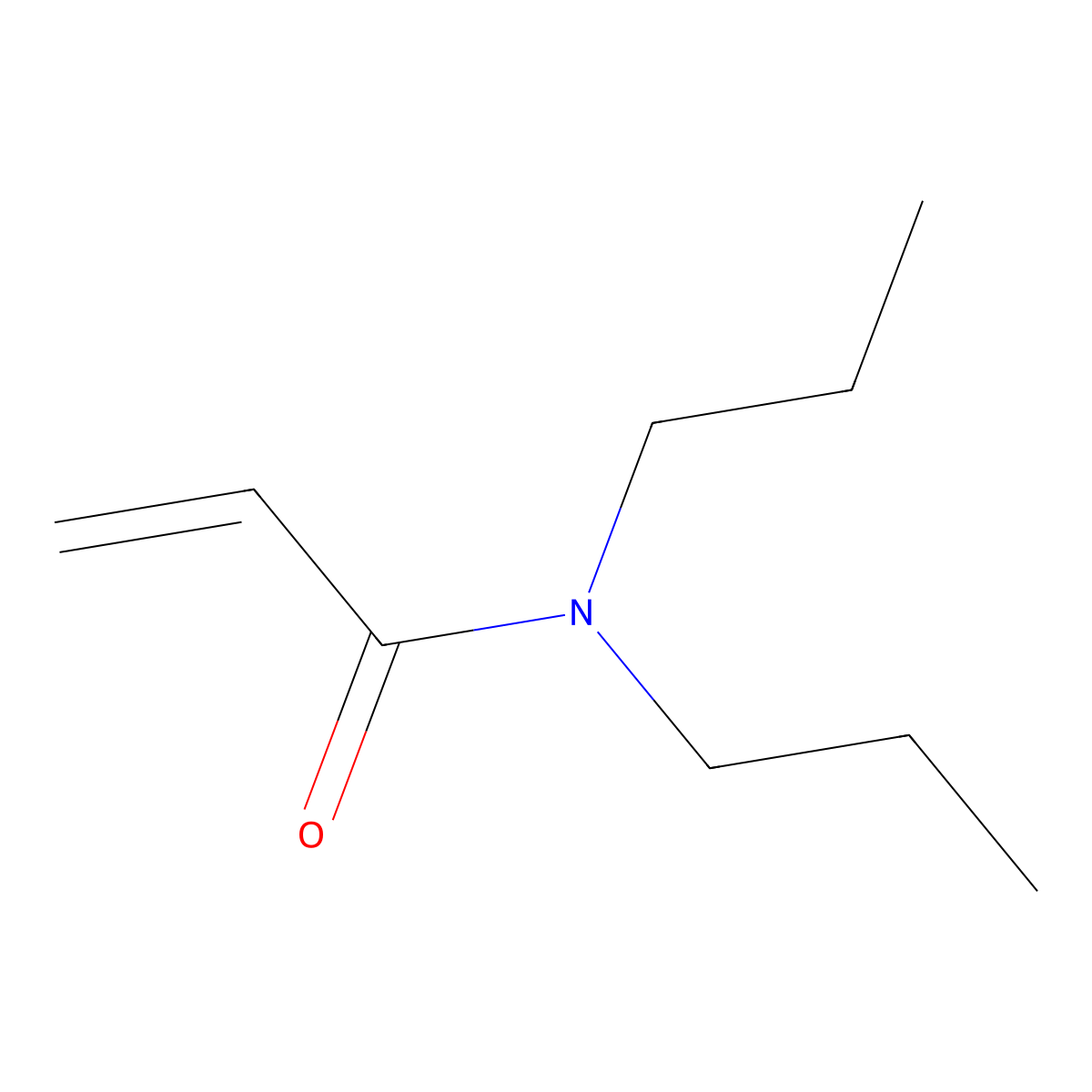 n,n-Dipropylprop-2-enamide molecular structure, CAS 68404-19-3