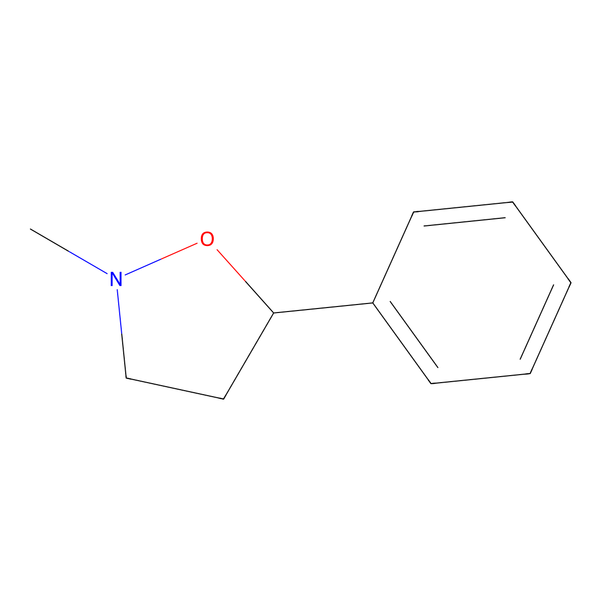 2-Methyl-5-phenylisoxazolidine molecular structure, CAS 68408-65-1