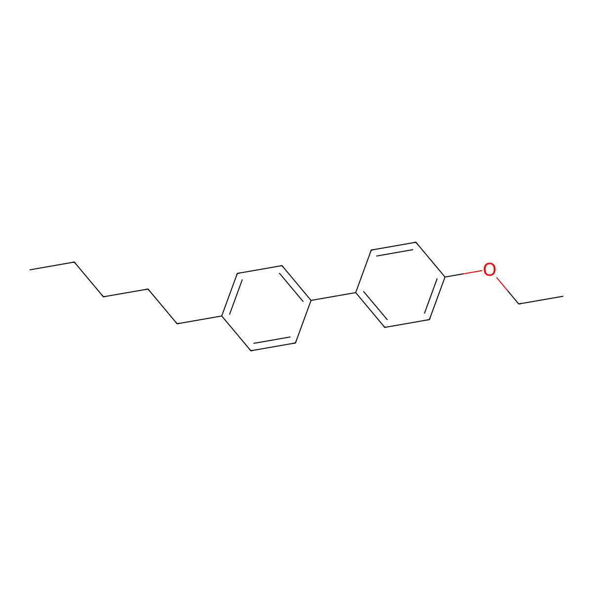 1,1'-Biphenyl, 4-ethoxy-4'-pentyl- molecular structure, CAS 68413-56-9
