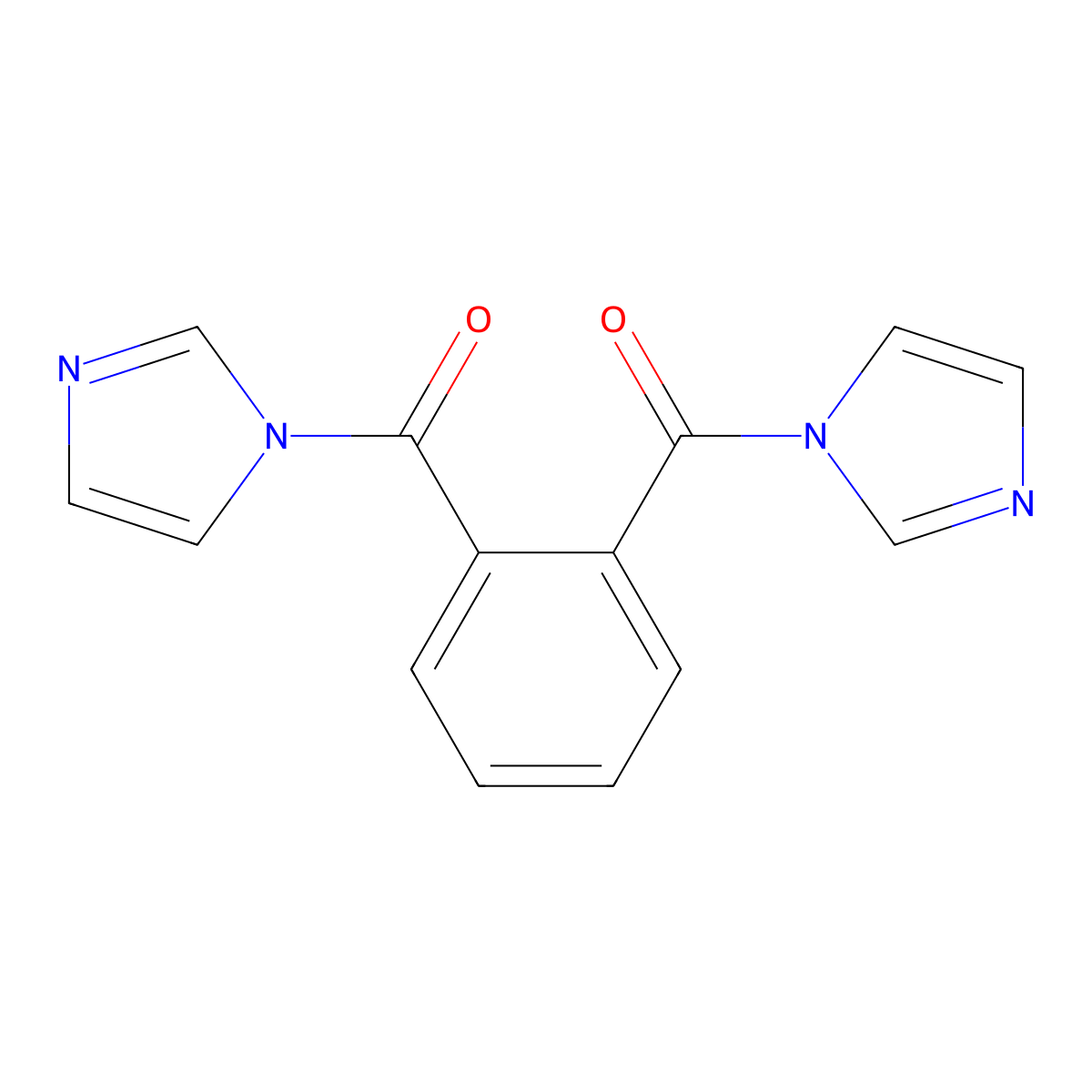 1H-Imidazole, 1,1'-(1,2-phenylenedicarbonyl)bis- molecular structure, CAS 68413-79-6