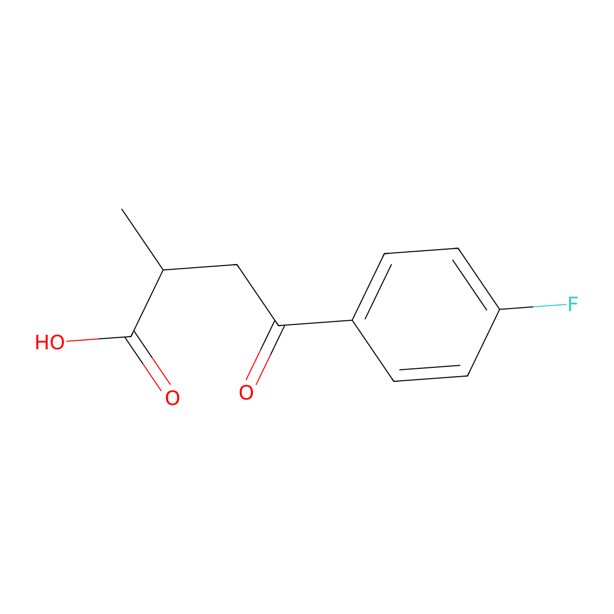 4-(4-Fluorophenyl)-2-methyl-4-oxobutanoic acid molecular structure, CAS 68415-18-9