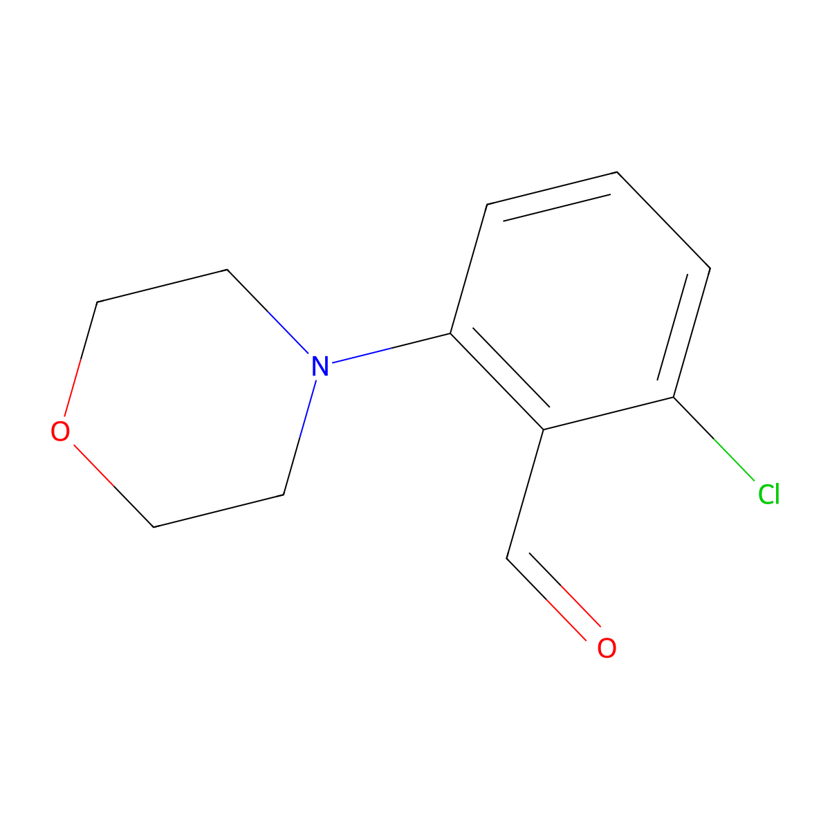 2-Chloro-6-(morpholin-4-yl)benzaldehyde molecular structure, CAS 68415-31-6