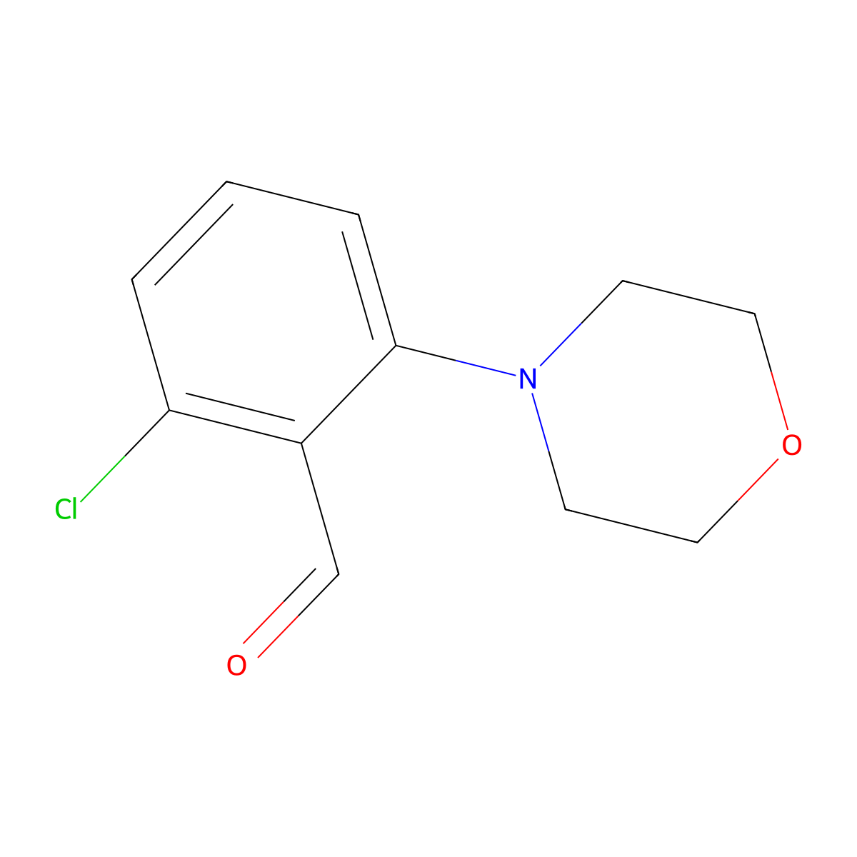 2-Chloro-6-(morpholin-4-yl)benzaldehyde molecular structure, CAS 68415-31-6