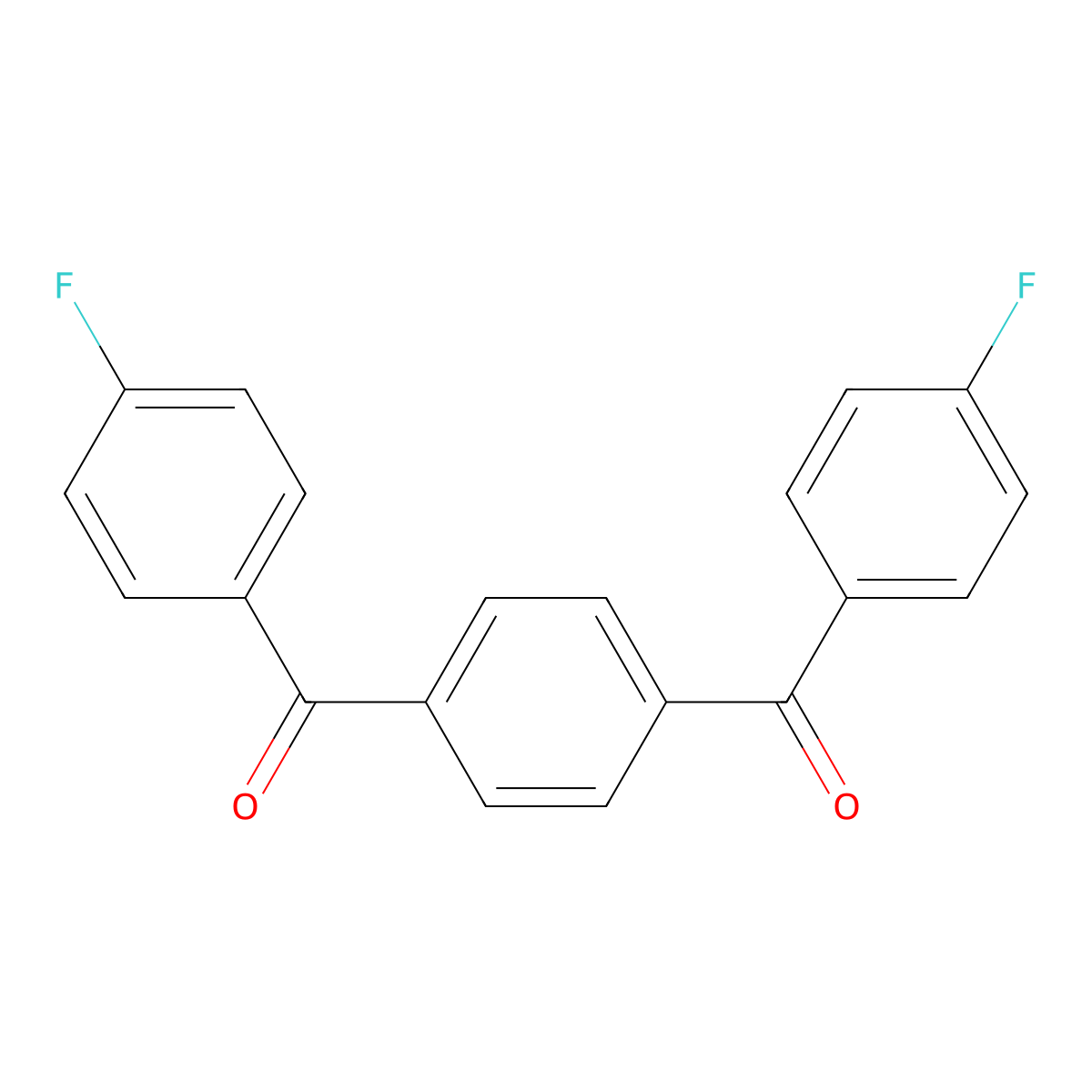 1,4'-Bis(4-fluorobenzoyl)benzene molecular structure, CAS 68418-51-9