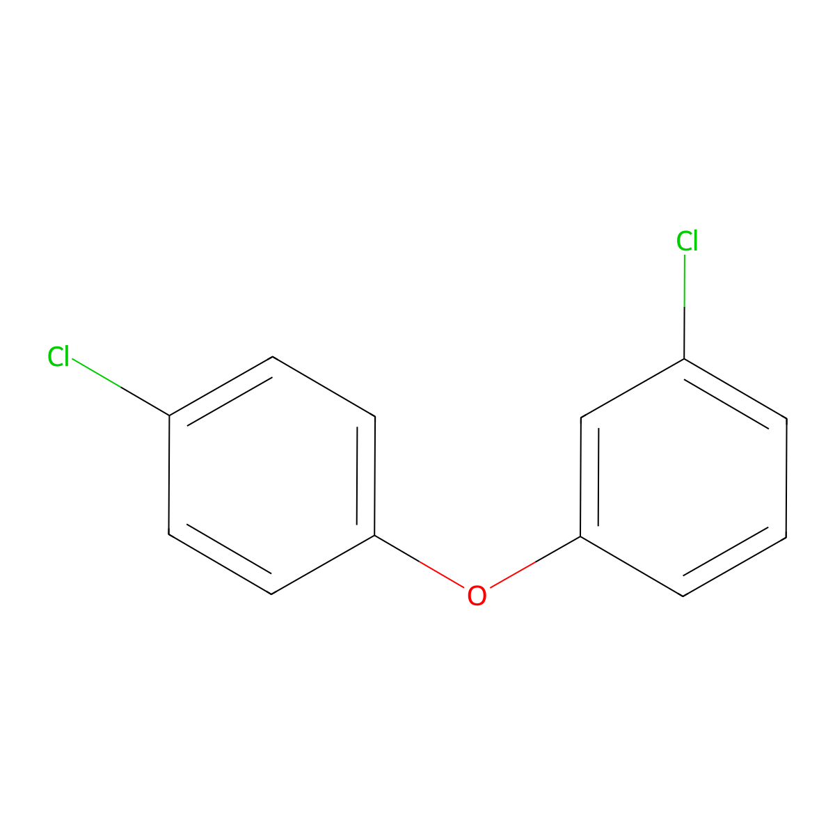3,4'-Dichlorodiphenyl ether molecular structure, CAS 6842-62-2