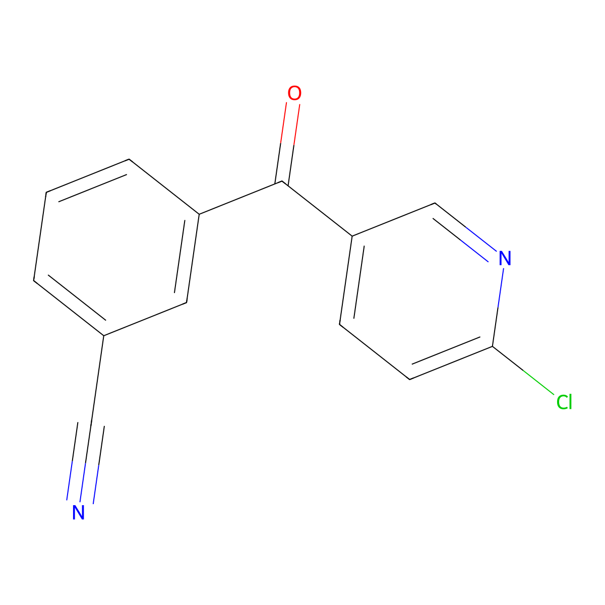 2-Chloro-5-(3-cyanobenzoyl)pyridine molecular structure, CAS 684215-39-2