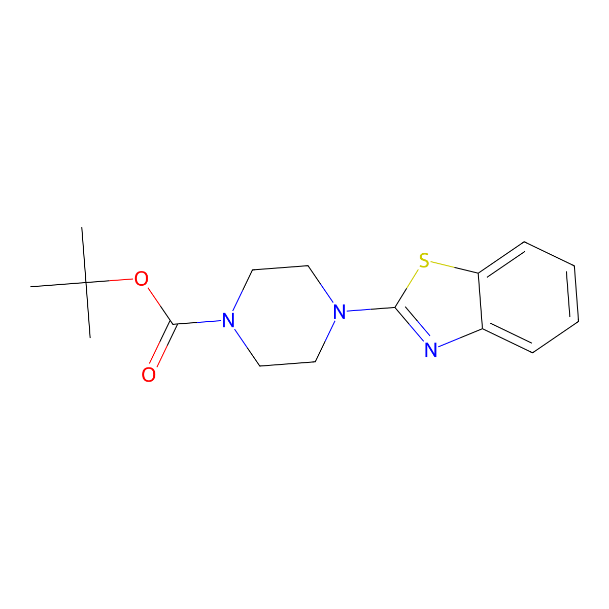 tert-Butyl 4-(1,3-benzothiazol-2-yl)piperazine-1-carboxylate molecular structure, CAS 684217-29-6