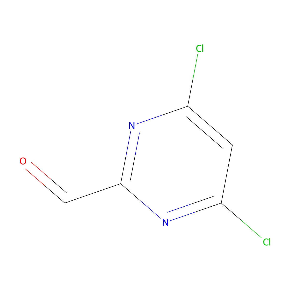 4,6-Dichloropyrimidine-2-carbaldehyde molecular structure, CAS 684220-28-8