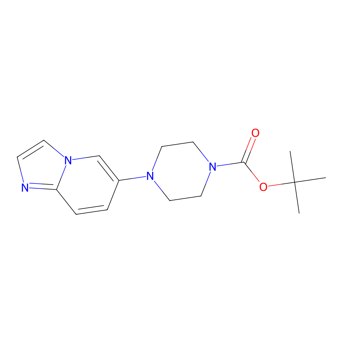 Tert-butyl 4-{imidazo[1,2-A]pyridin-6-YL}piperazine-1-carboxylate molecular structure, CAS 684223-68-5
