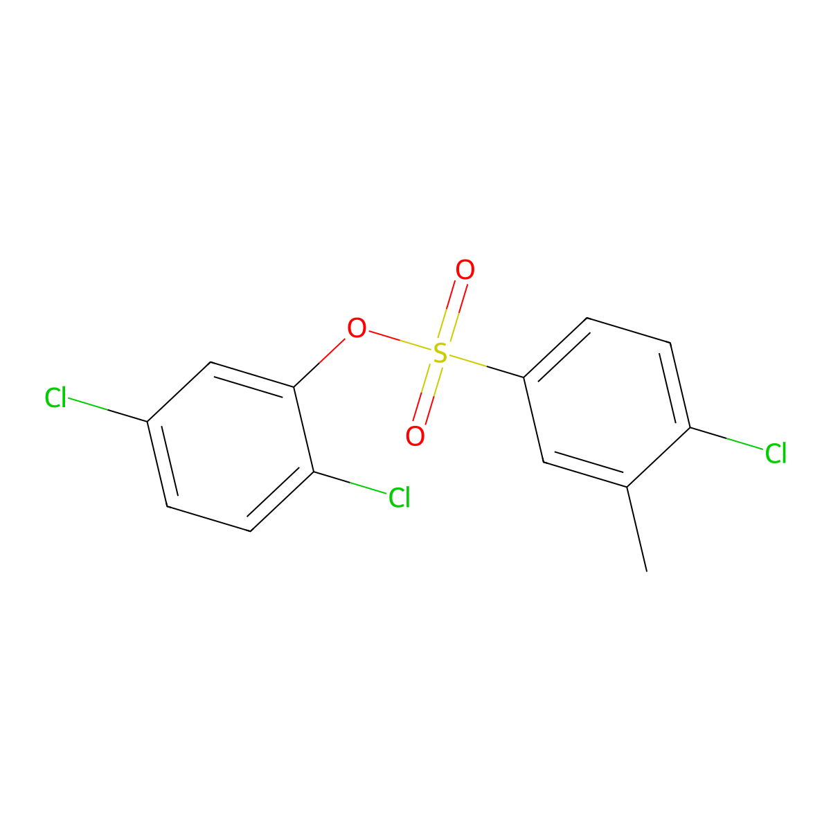 2,5-Dichlorophenyl 4-chloro-3-methylbenzene-1-sulfonate molecular structure, CAS 684225-90-9