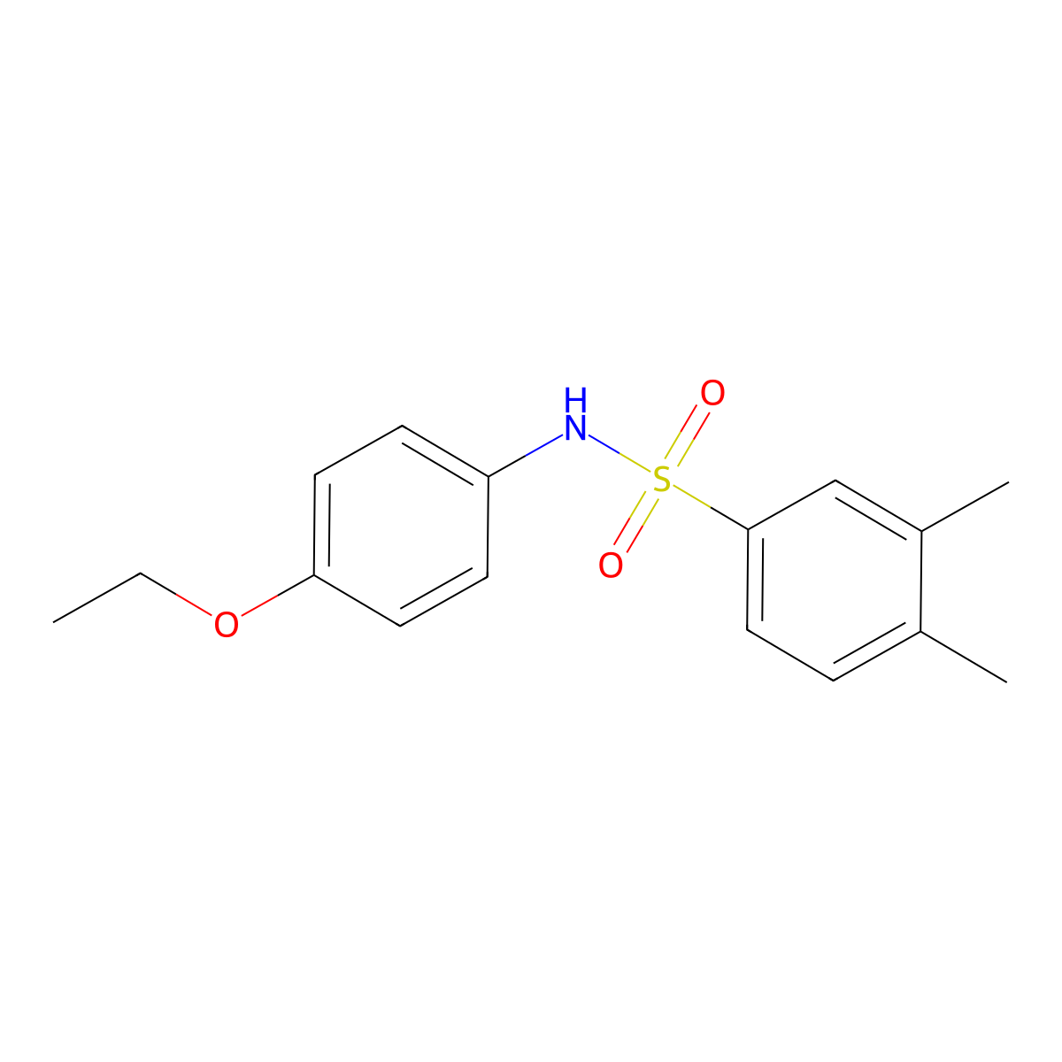 N-(4-ethoxyphenyl)-3,4-dimethylbenzenesulfonamide molecular structure, CAS 684226-27-5