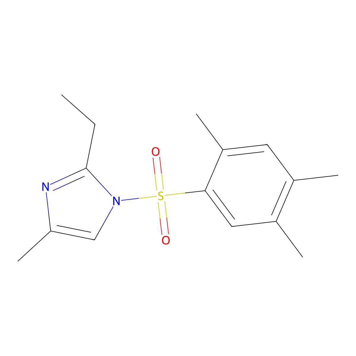 2-ethyl-4-methyl-1-((2,4,5-trimethylphenyl)sulfonyl)-1H-imidazole molecular structure, CAS 684226-54-8