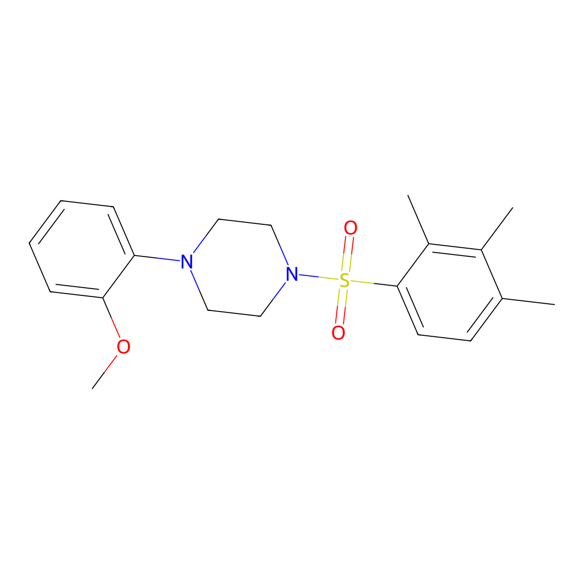1-(2-Methoxyphenyl)-4-(2,3,4-trimethylphenyl)sulfonylpiperazine molecular structure, CAS 684226-69-5