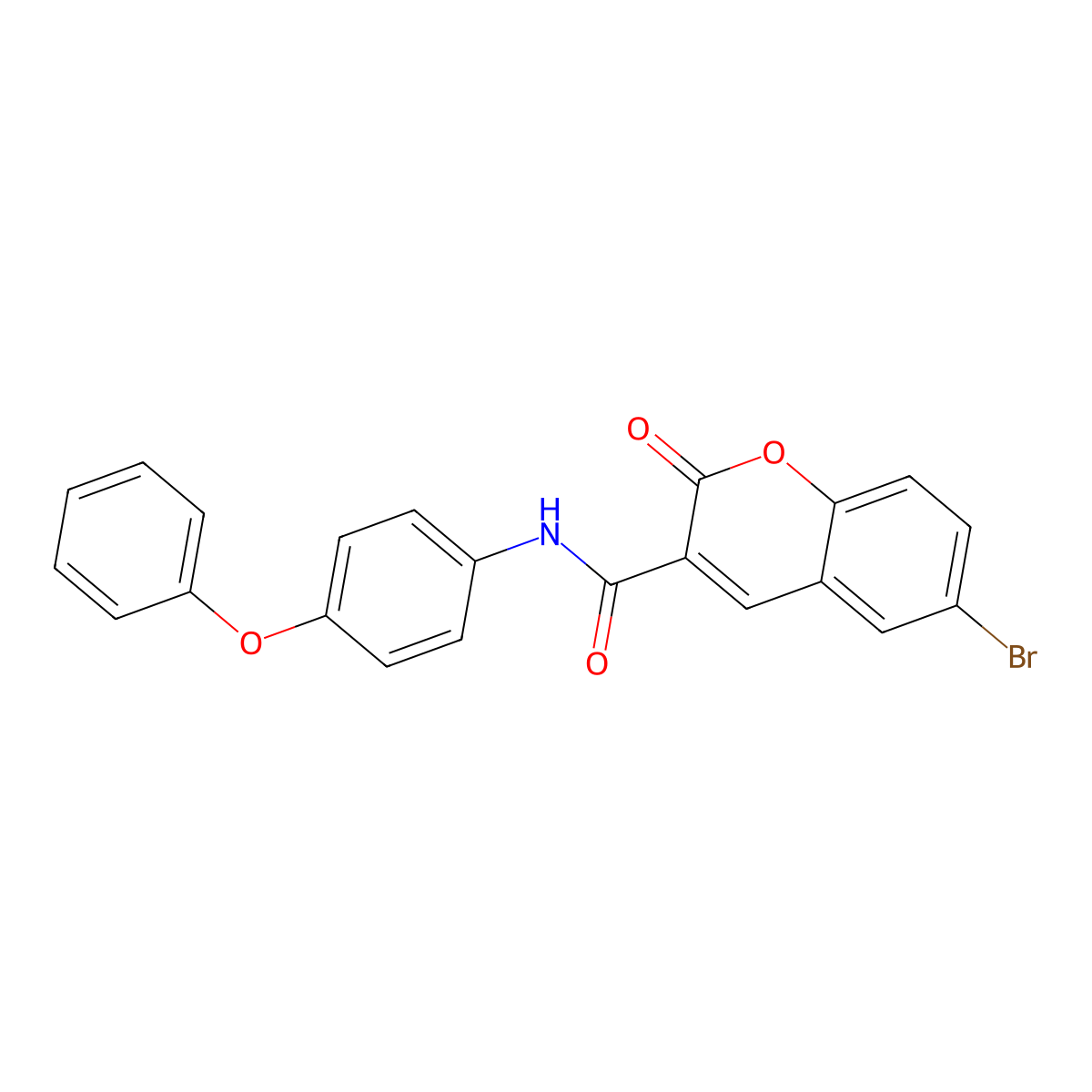 6-bromo-2-oxo-N-(4-phenoxyphenyl)-2H-chromene-3-carboxamide molecular structure, CAS 684226-77-5