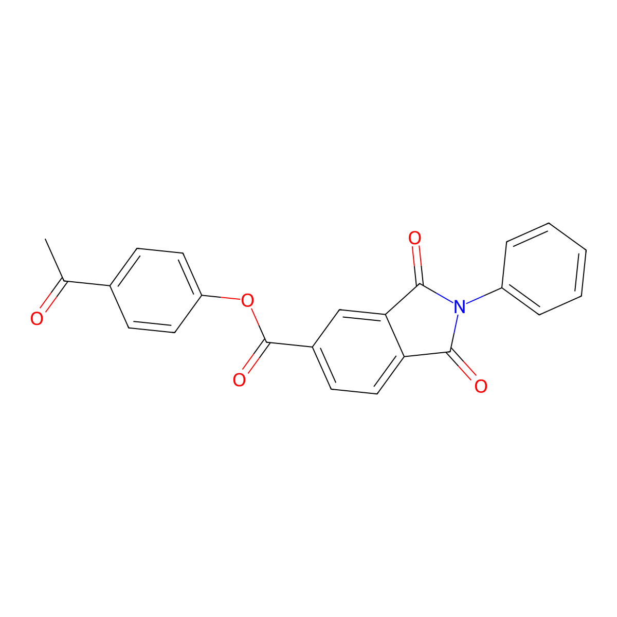 4-Acetylphenyl 1,3-dioxo-2-phenylisoindoline-5-carboxylate molecular structure, CAS 684227-17-6
