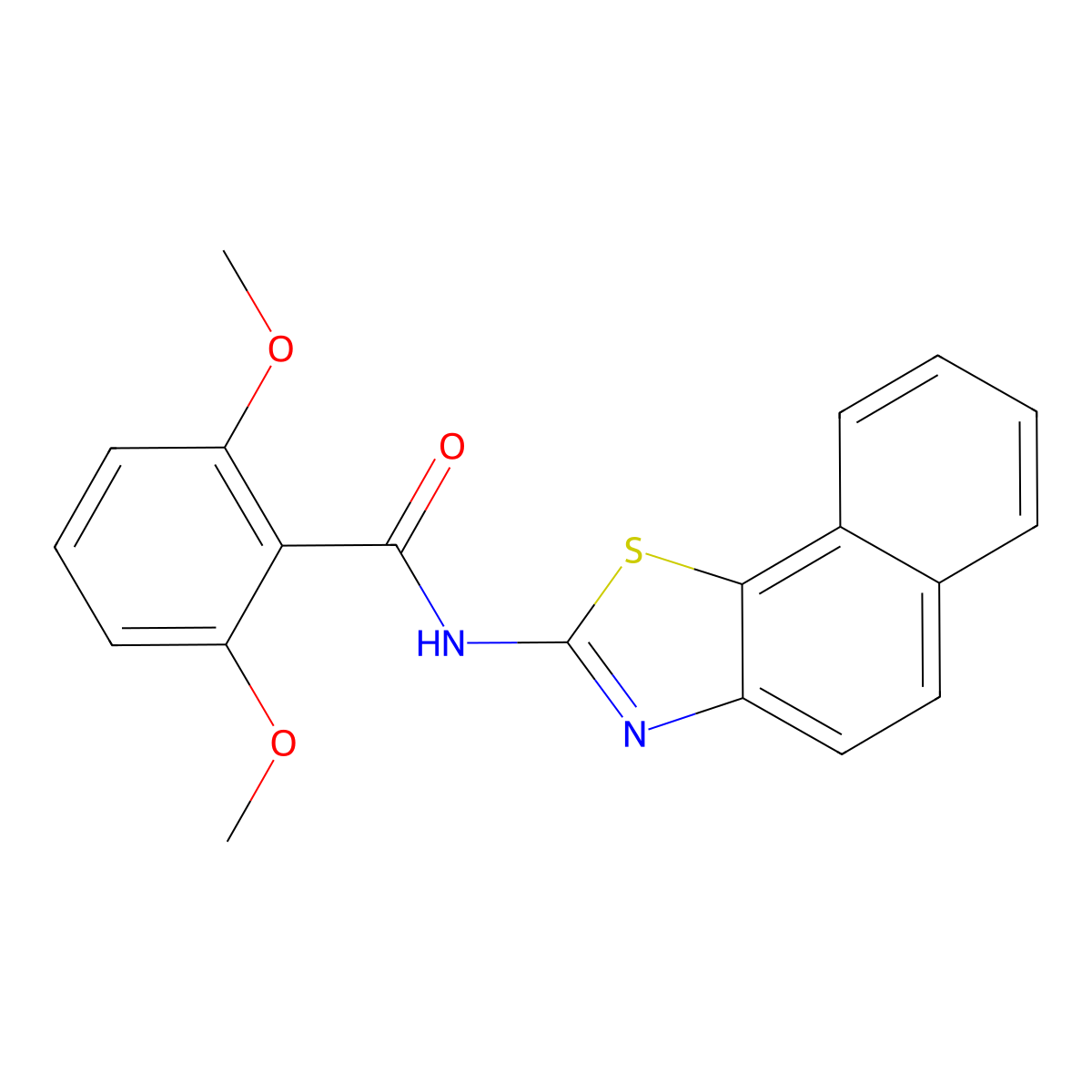2,6-dimethoxy-N-(naphtho[2,1-d]thiazol-2-yl)benzamide molecular structure, CAS 684232-00-6