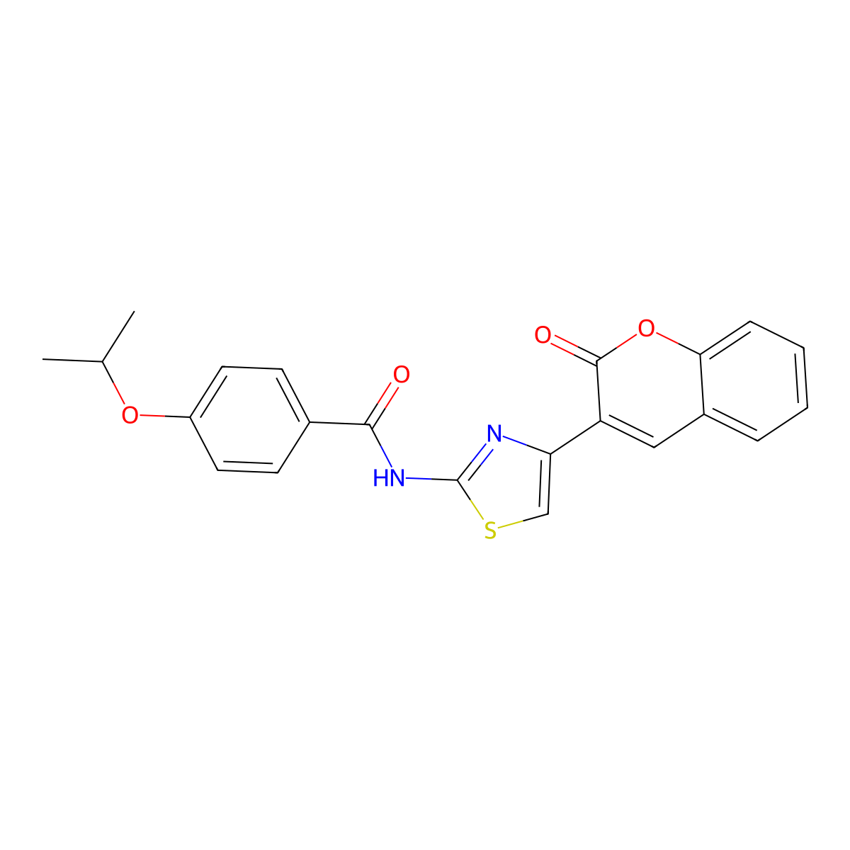 4-isopropoxy-N-(4-(2-oxo-2H-chromen-3-yl)thiazol-2-yl)benzamide molecular structure, CAS 684232-27-7