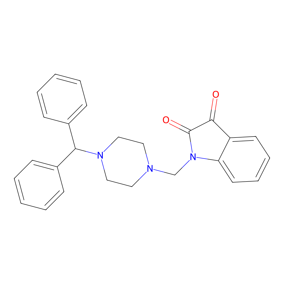 1-[(4-Benzhydrylpiperazin-1-yl)methyl]indole-2,3-dione molecular structure, CAS 684233-76-9