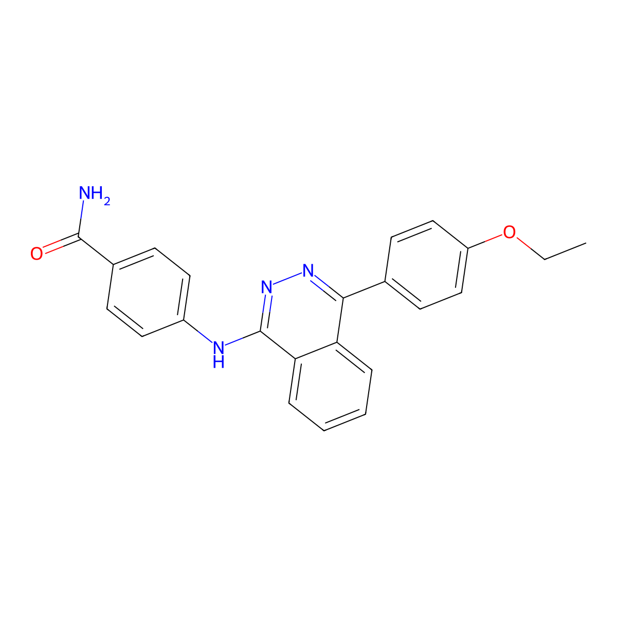 4-((4-(4-Ethoxyphenyl)phthalazin-1-yl)amino)benzamide molecular structure, CAS 684234-28-4