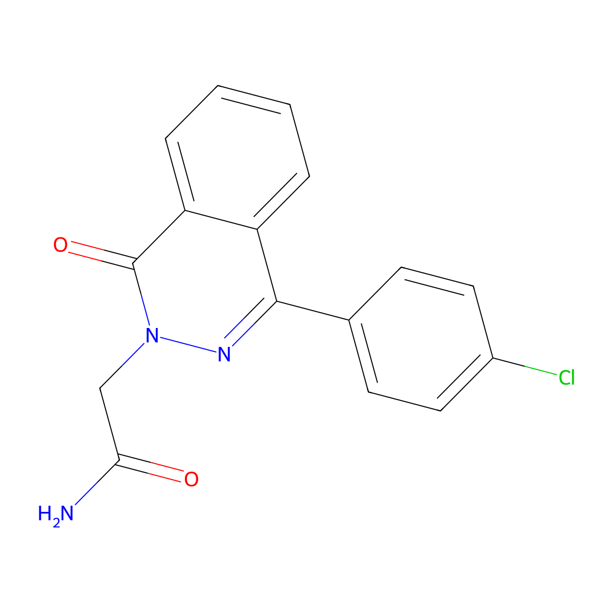 2-[4-(4-Chlorophenyl)-1-oxophthalazin-2-yl]acetamide molecular structure, CAS 684234-43-3
