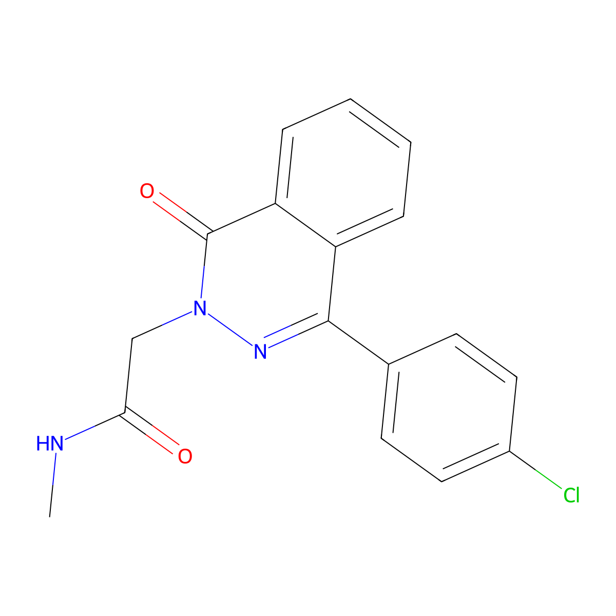 2-(4-(4-chlorophenyl)-1-oxo-2(1H)-phthalazinyl)-N-methylacetamide molecular structure, CAS 684234-44-4