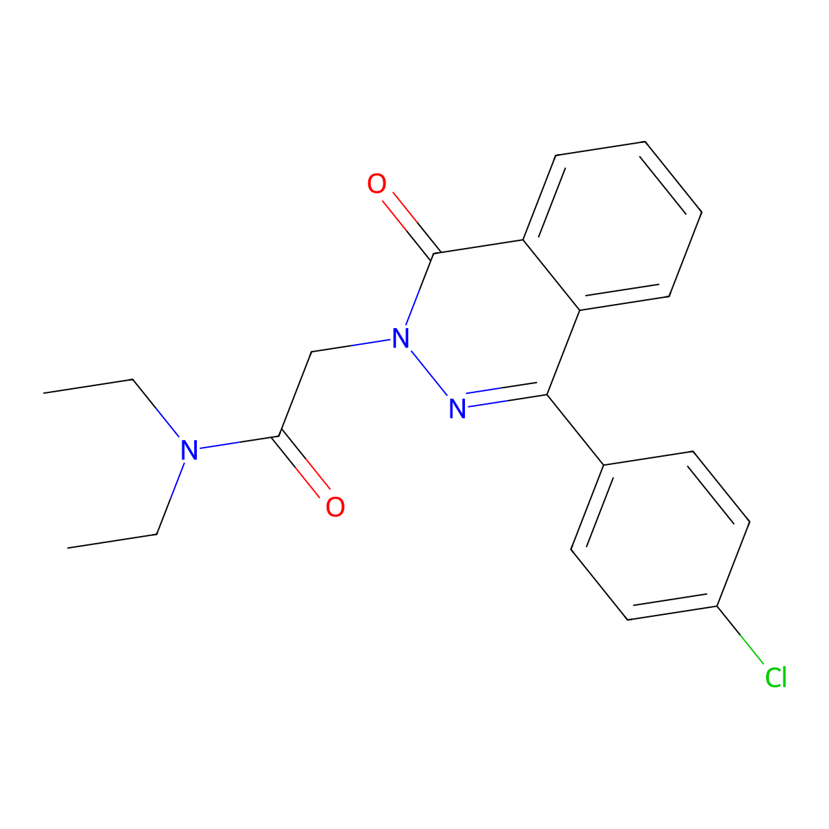 2-[4-(4-chlorophenyl)-1-oxophthalazin-2(1H)-yl]-N,N-diethylacetamide molecular structure, CAS 684234-45-5