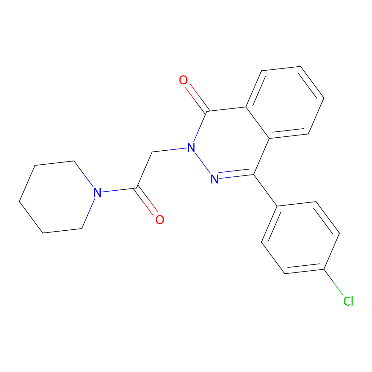 4-(4-Chlorophenyl)-2-(2-oxo-2-piperidin-1-ylethyl)phthalazin-1-one molecular structure, CAS 684234-46-6