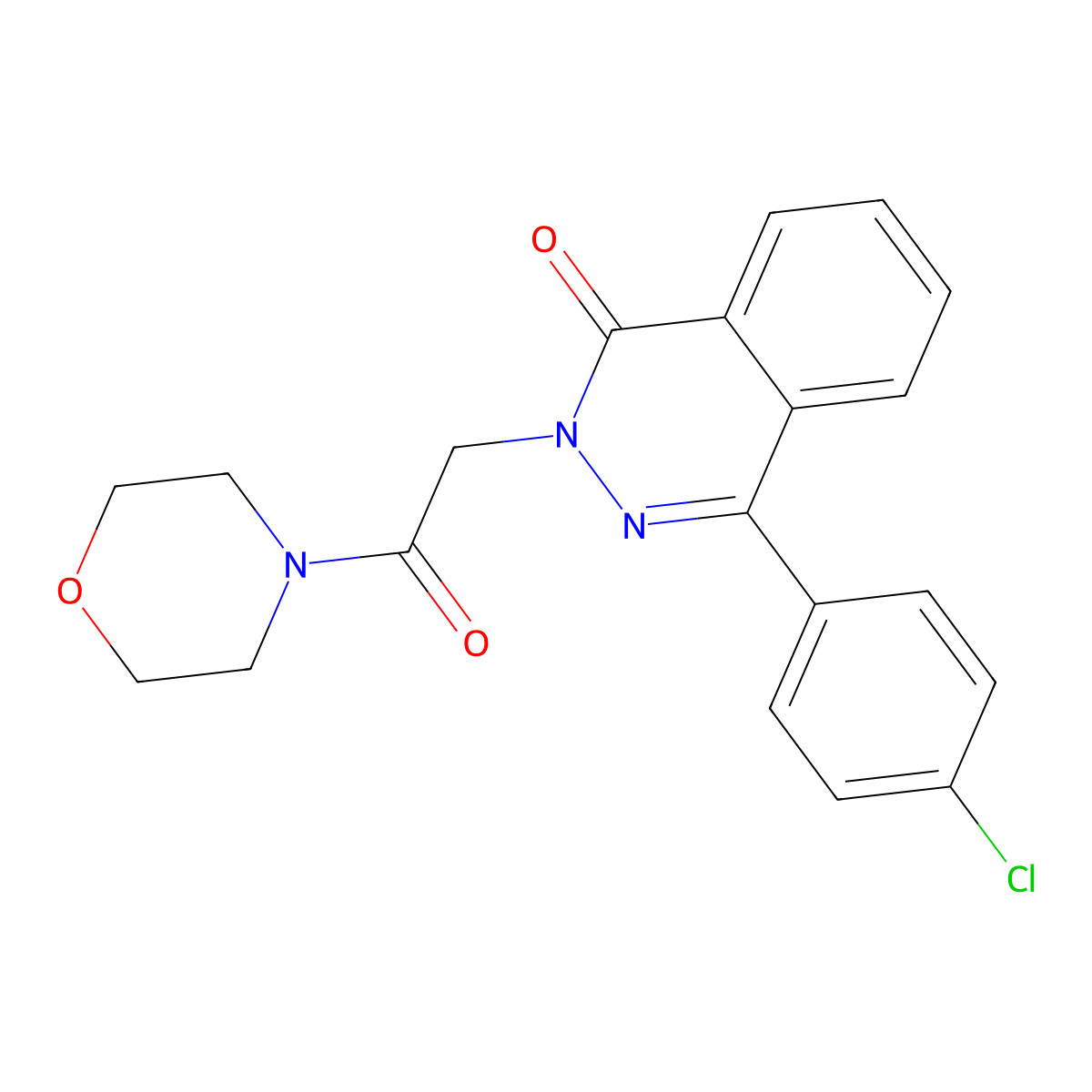 4-(4-Chlorophenyl)-2-(2-morpholin-4-yl-2-oxoethyl)phthalazin-1-one molecular structure, CAS 684234-47-7