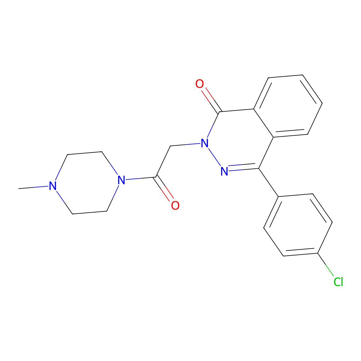 4-(4-Chlorophenyl)-2-[2-(4-methylpiperazin-1-yl)-2-oxoethyl]phthalazin-1-one molecular structure, CAS 684234-48-8