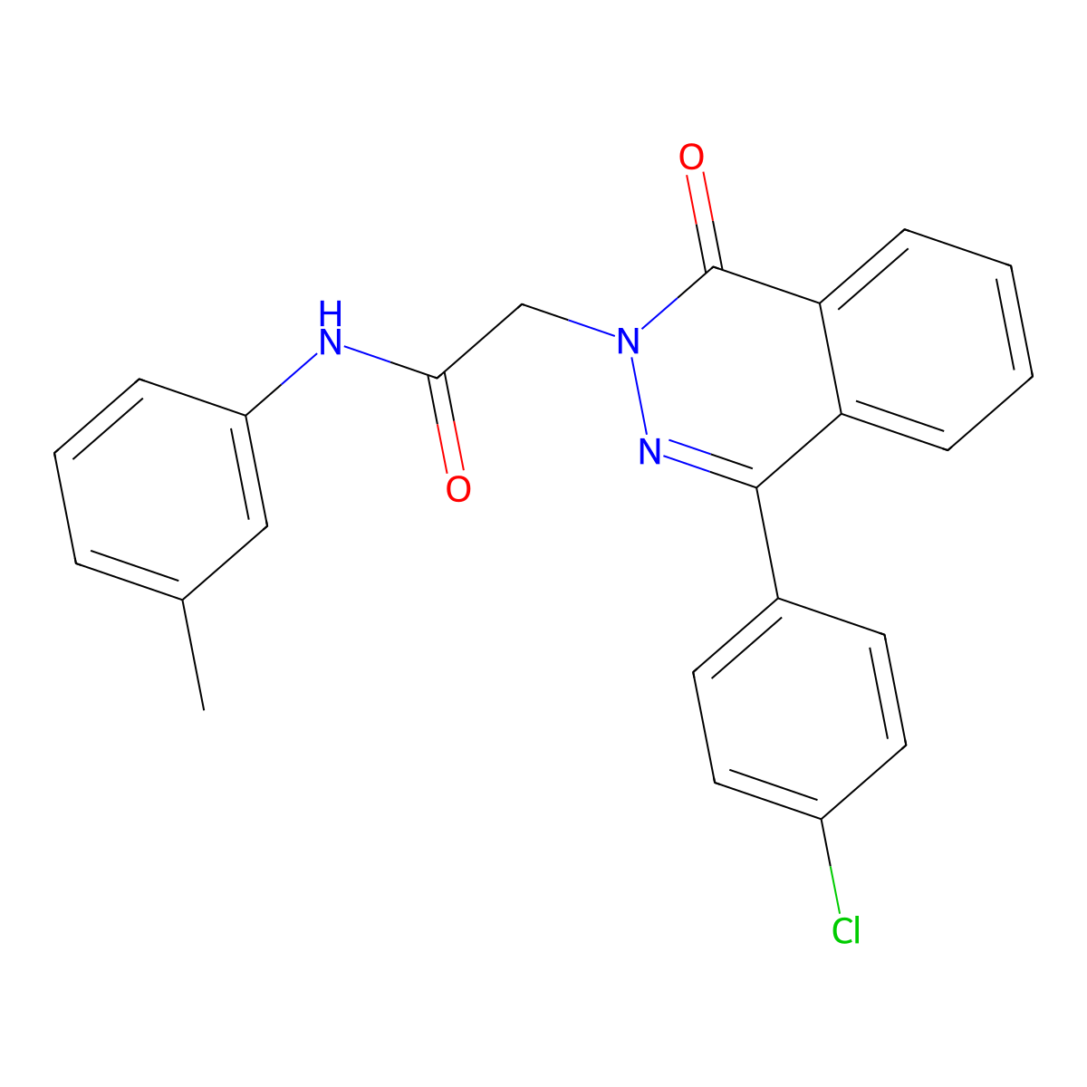 2-[4-(4-chlorophenyl)-1-oxophthalazin-2-yl]-N-(3-methylphenyl)acetamide molecular structure, CAS 684234-52-4