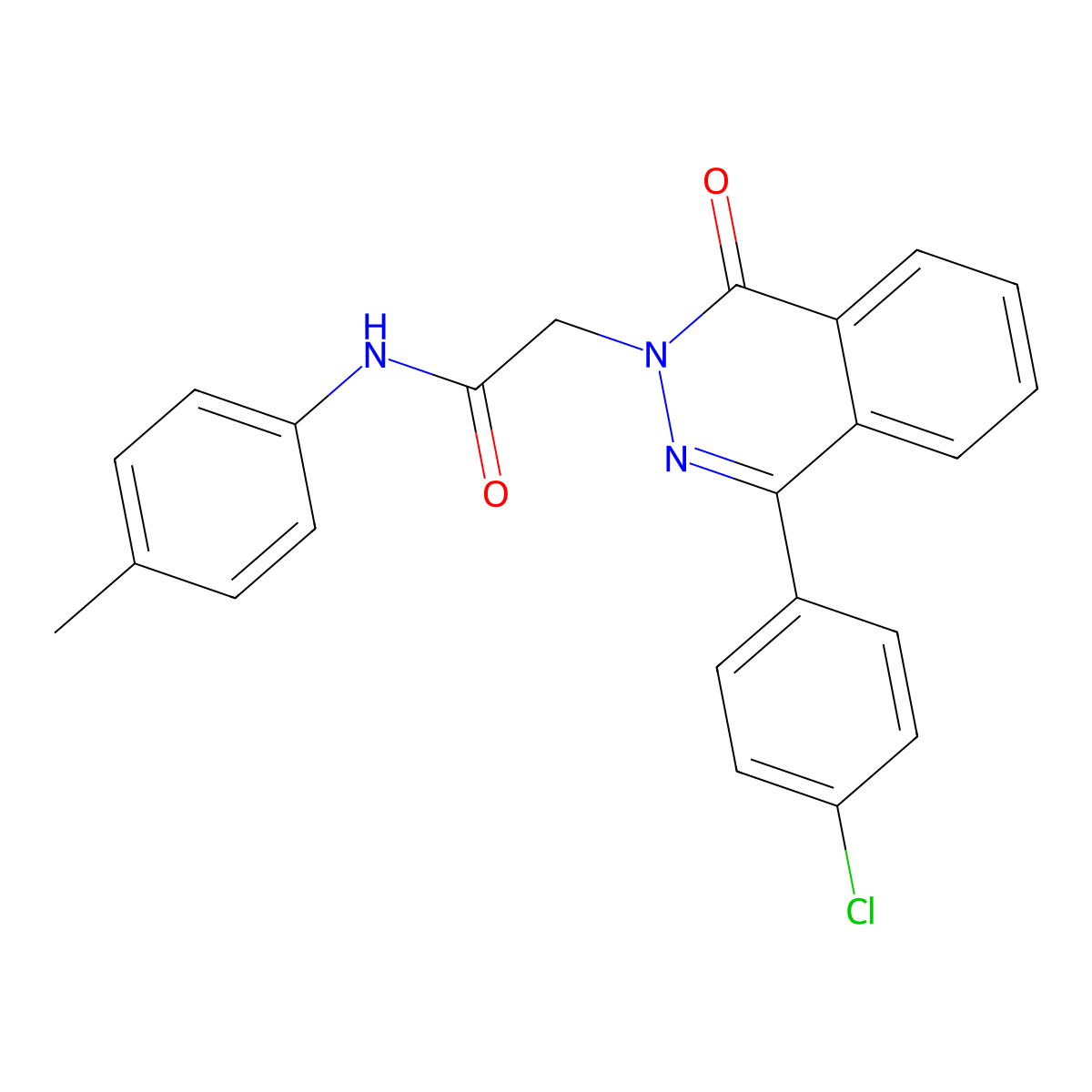 2-[4-(4-chlorophenyl)-1-oxophthalazin-2-yl]-N-(4-methylphenyl)acetamide molecular structure, CAS 684234-53-5