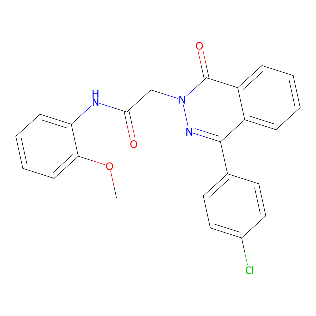 2-[4-(4-chlorophenyl)-1-oxophthalazin-2-yl]-N-(2-methoxyphenyl)acetamide molecular structure, CAS 684234-59-1
