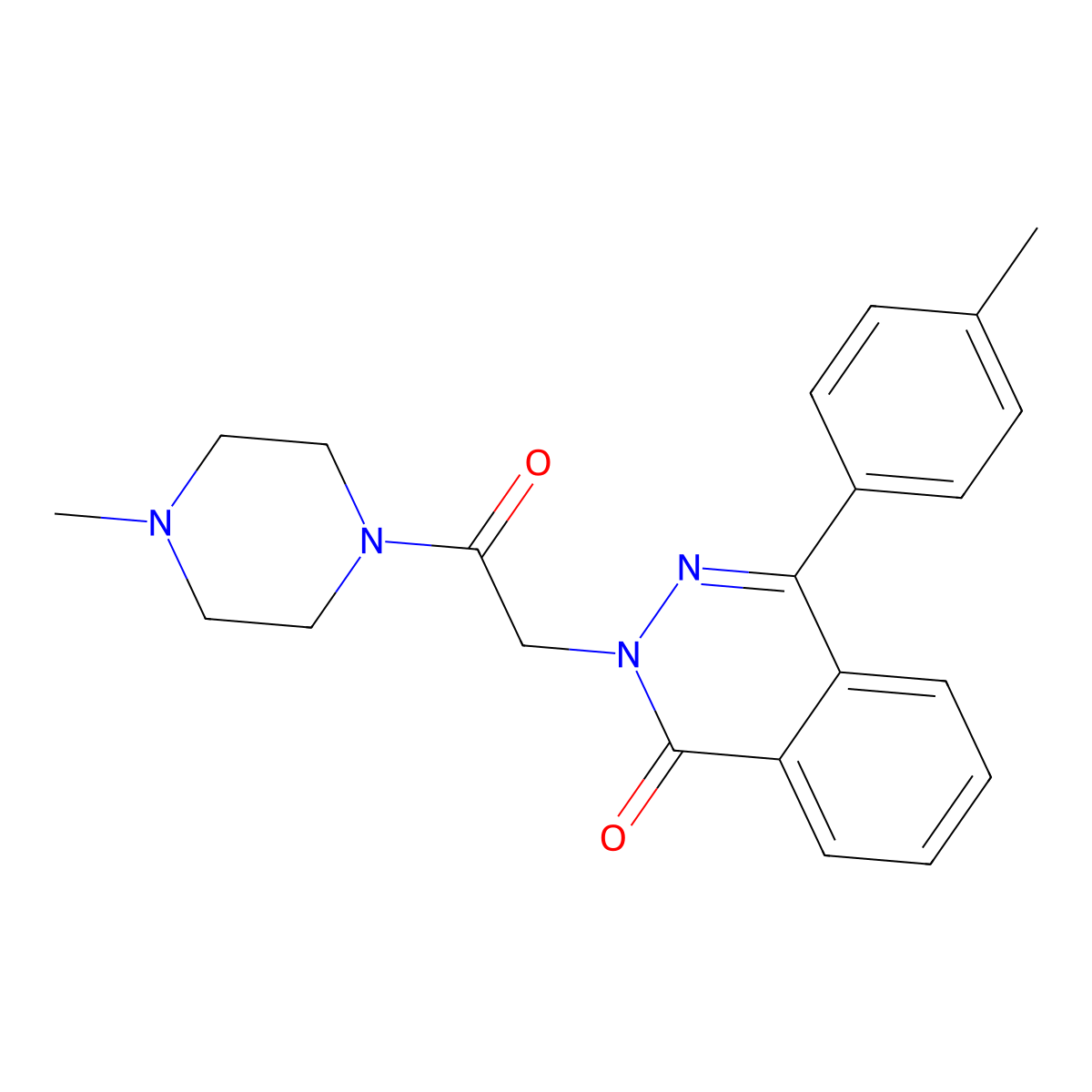 4-(4-Methylphenyl)-2-[2-(4-methylpiperazin-1-yl)-2-oxoethyl]phthalazin-1-one molecular structure, CAS 684234-69-3