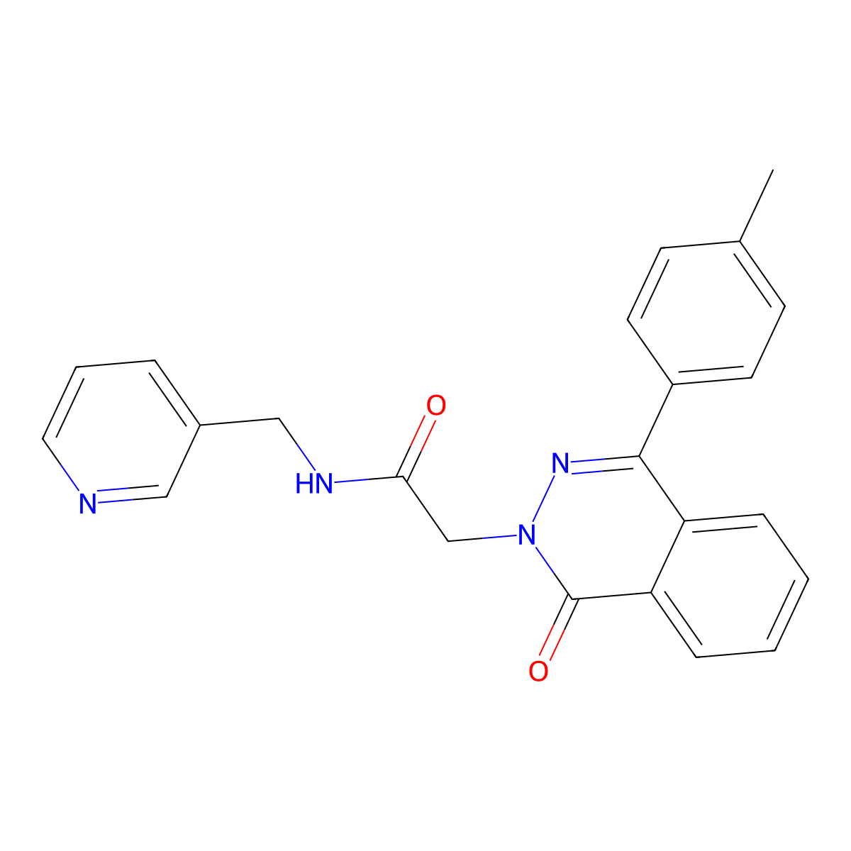 2-[4-(4-methylphenyl)-1-oxophthalazin-2-yl]-N-(pyridin-3-ylmethyl)acetamide molecular structure, CAS 684234-75-1