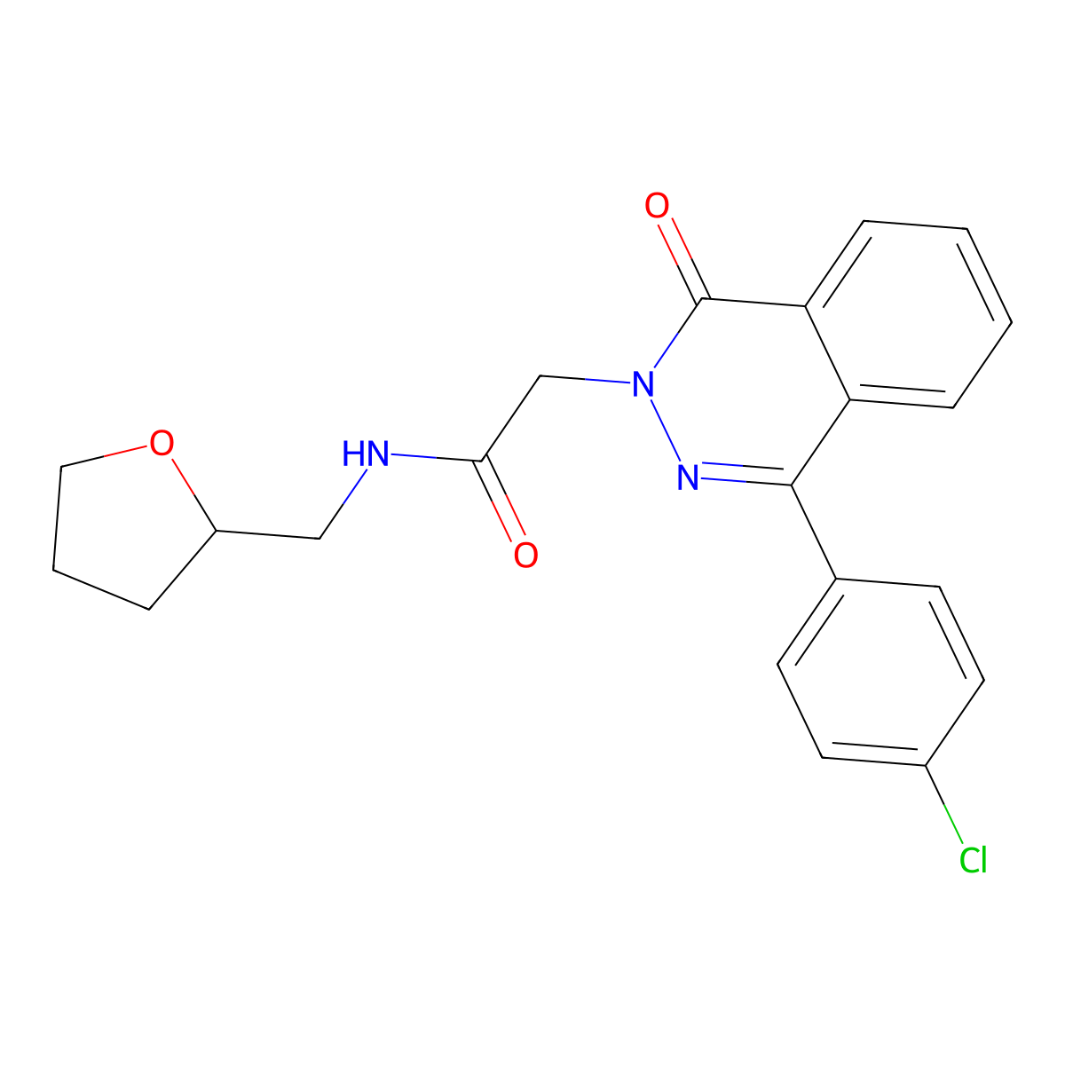 2-[4-(4-chlorophenyl)-1-oxophthalazin-2-yl]-N-(oxolan-2-ylmethyl)acetamide molecular structure, CAS 684234-82-0