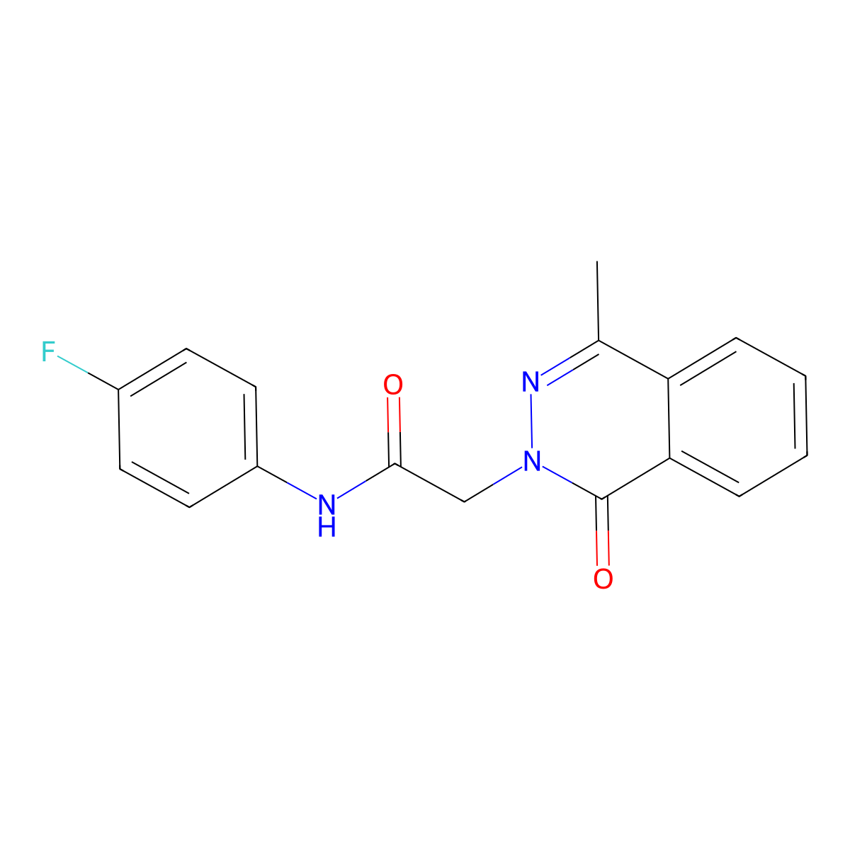 N-(4-fluorophenyl)-2-(4-methyl-1-oxophthalazin-2-yl)acetamide molecular structure, CAS 684234-83-1