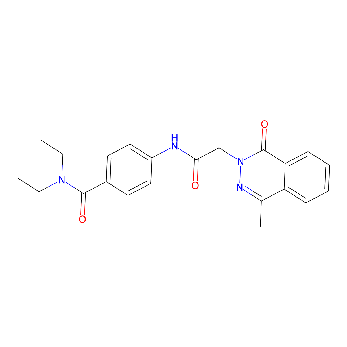 N,N-diethyl-4-[[2-(4-methyl-1-oxophthalazin-2-yl)acetyl]amino]benzamide molecular structure, CAS 684234-88-6