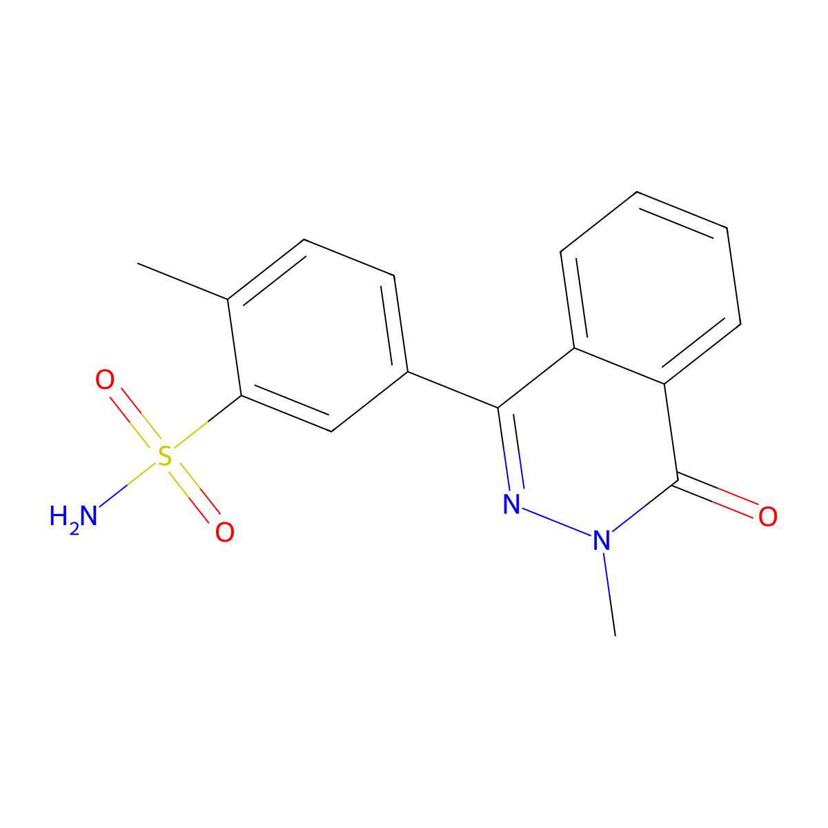 2-Methyl-5-(3-methyl-4-oxo-3,4-dihydrophthalazin-1-yl)benzenesulfonamide molecular structure, CAS 684234-96-6