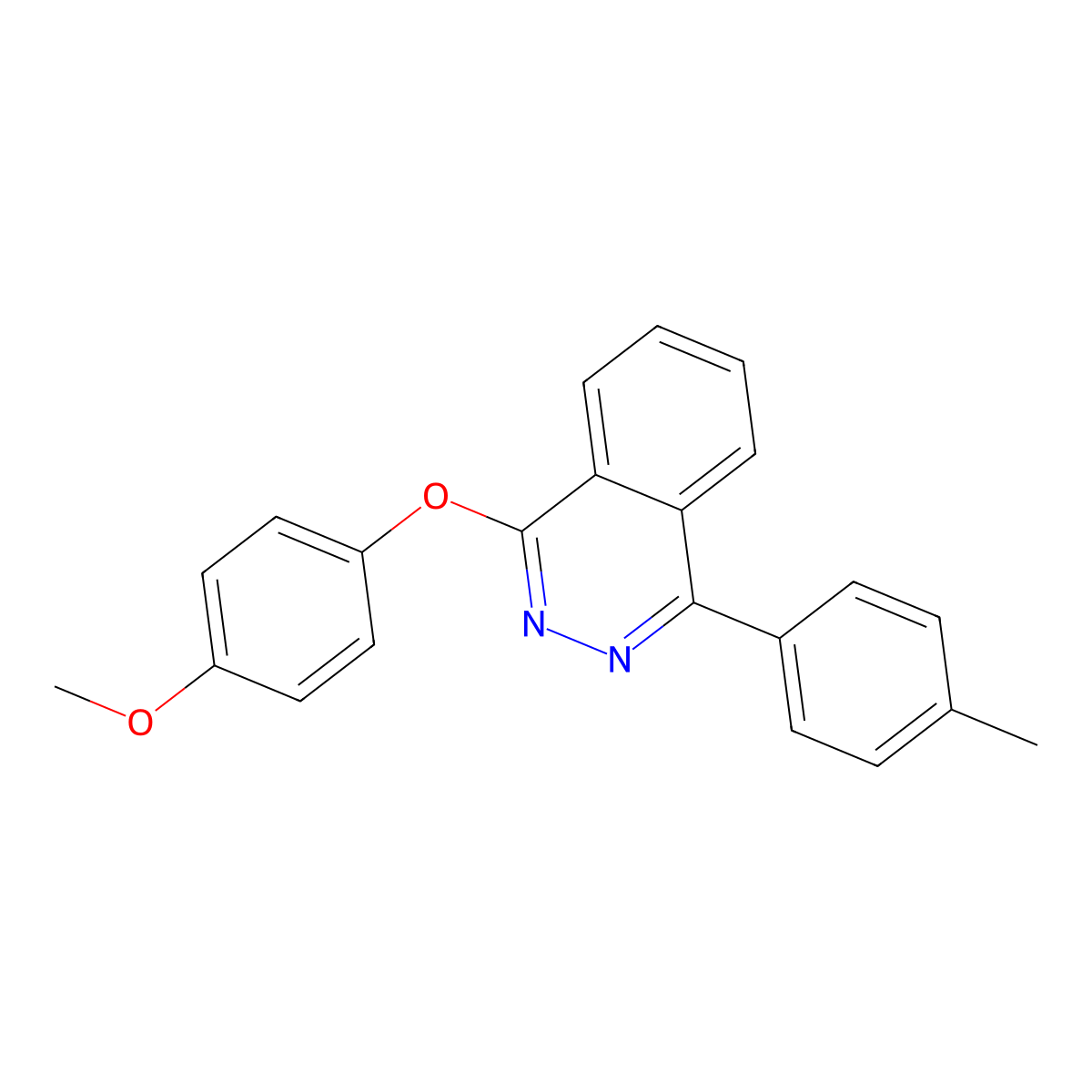 1-(4-Methoxyphenoxy)-4-(4-methylphenyl)phthalazine molecular structure, CAS 684235-16-3