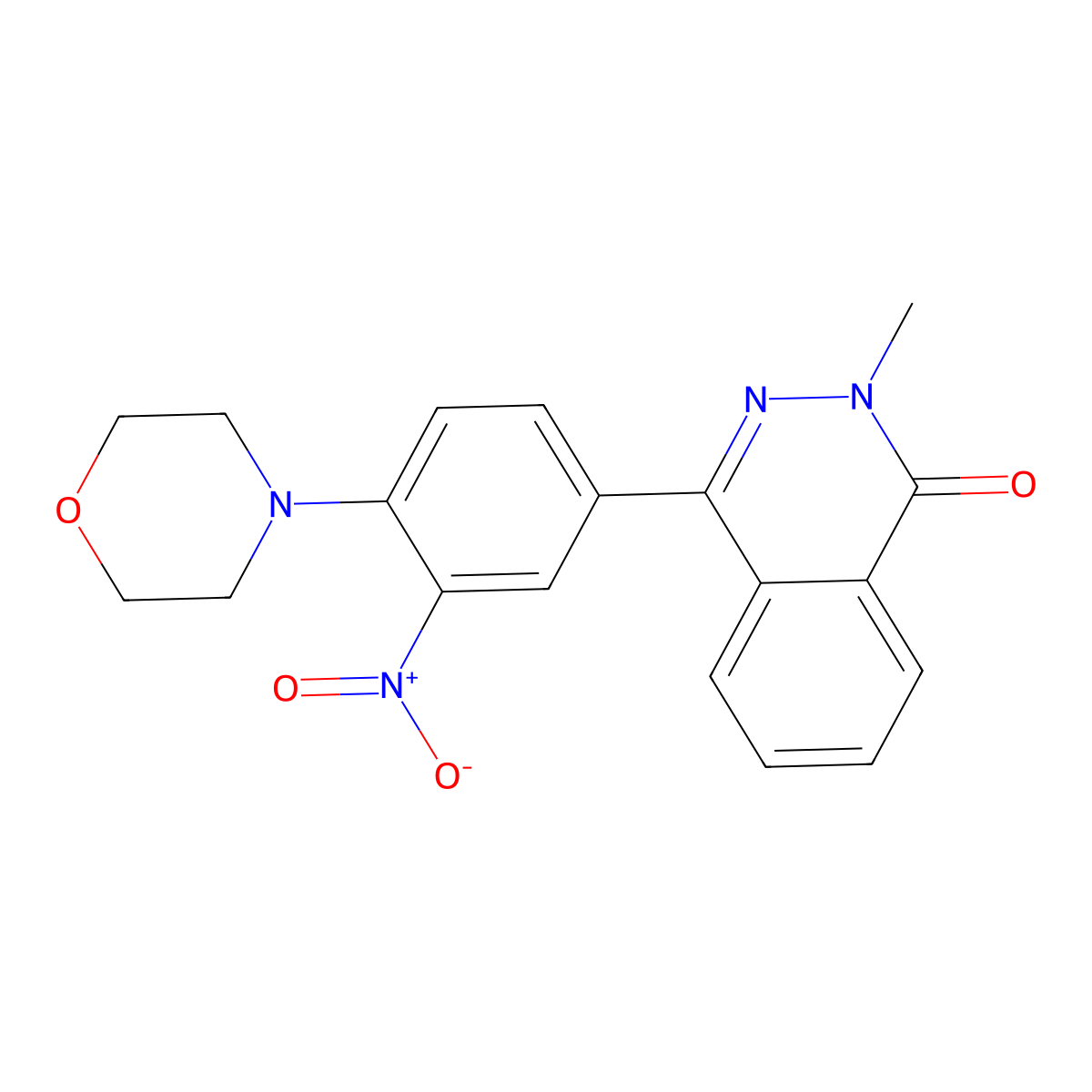 2-Methyl-4-(4-morpholin-4-yl-3-nitrophenyl)phthalazin-1-one molecular structure, CAS 684235-18-5