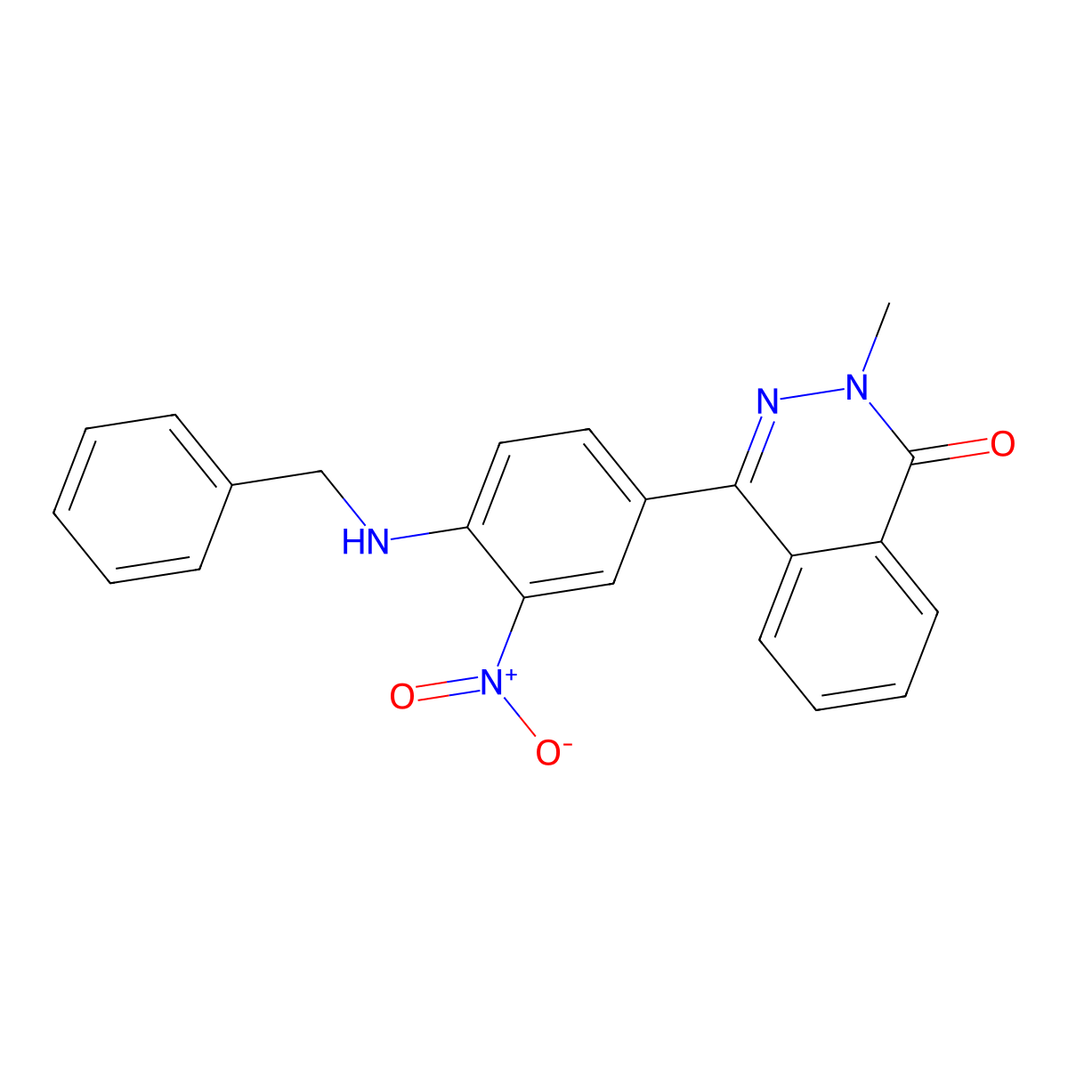 4-[4-(Benzylamino)-3-nitrophenyl]-2-methylphthalazin-1-one molecular structure, CAS 684235-22-1