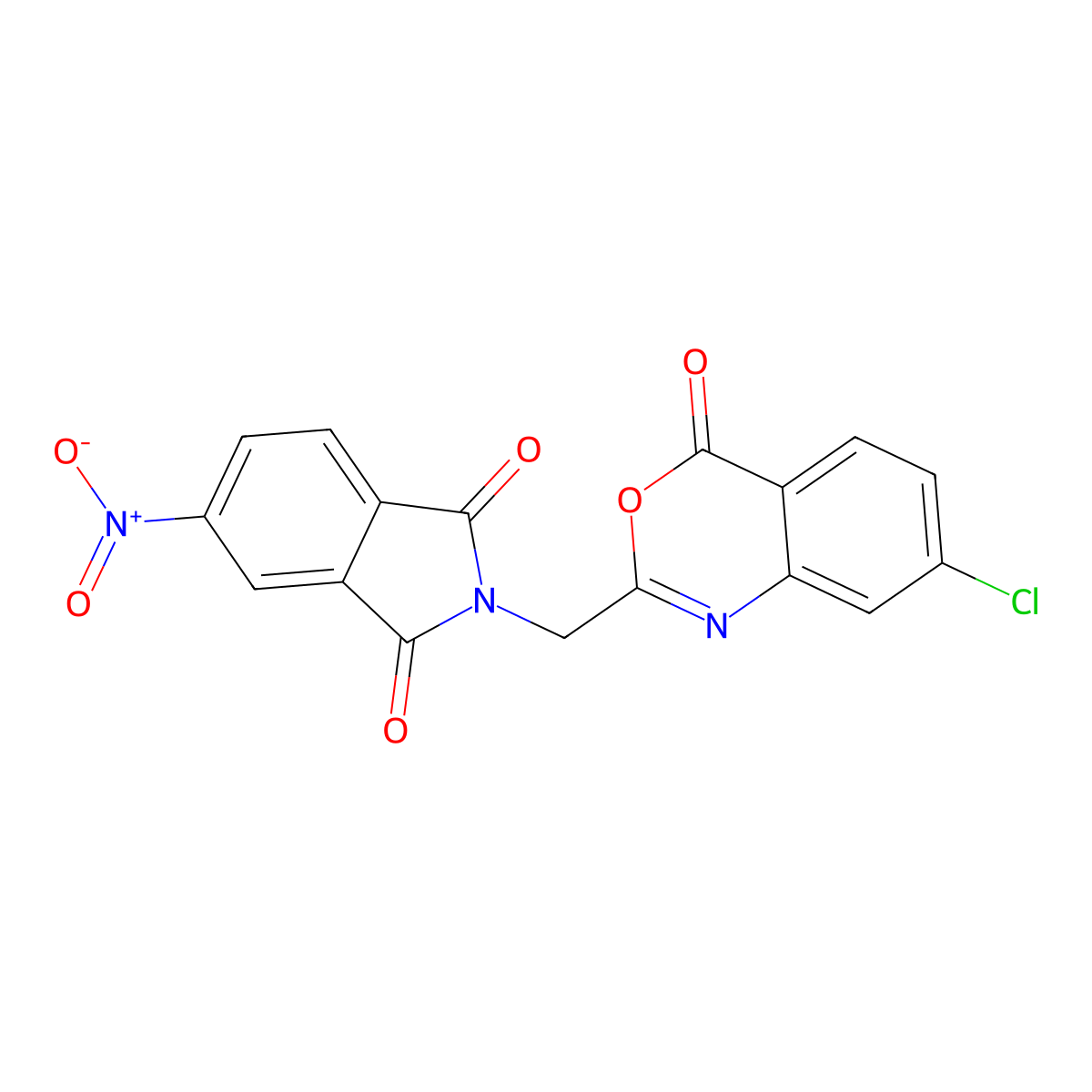 2-[(7-Chloro-4-oxo-3,1-benzoxazin-2-yl)methyl]-5-nitroisoindole-1,3-dione molecular structure, CAS 684236-09-7