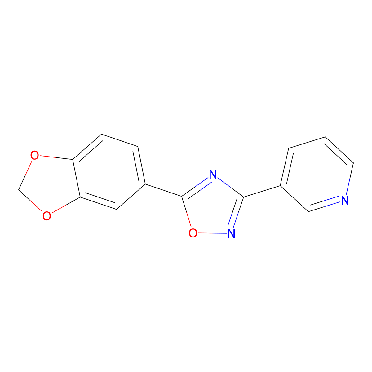 5-(1,3-Benzodioxol-5-yl)-3-pyridin-3-yl-1,2,4-oxadiazole molecular structure, CAS 684238-25-3