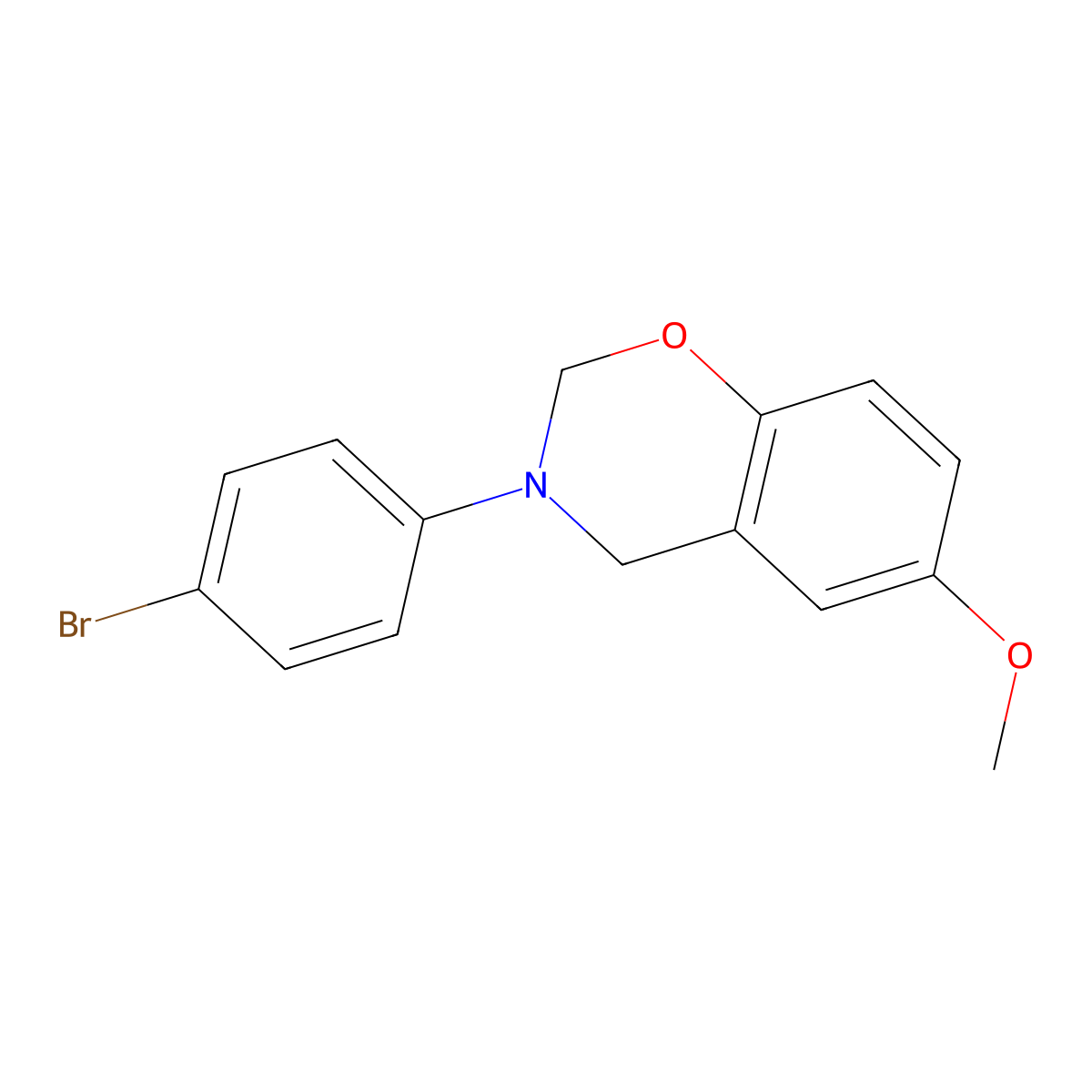 3-(4-Bromophenyl)-6-methoxy-2,4-dihydro-1,3-benzoxazine molecular structure, CAS 684238-58-2