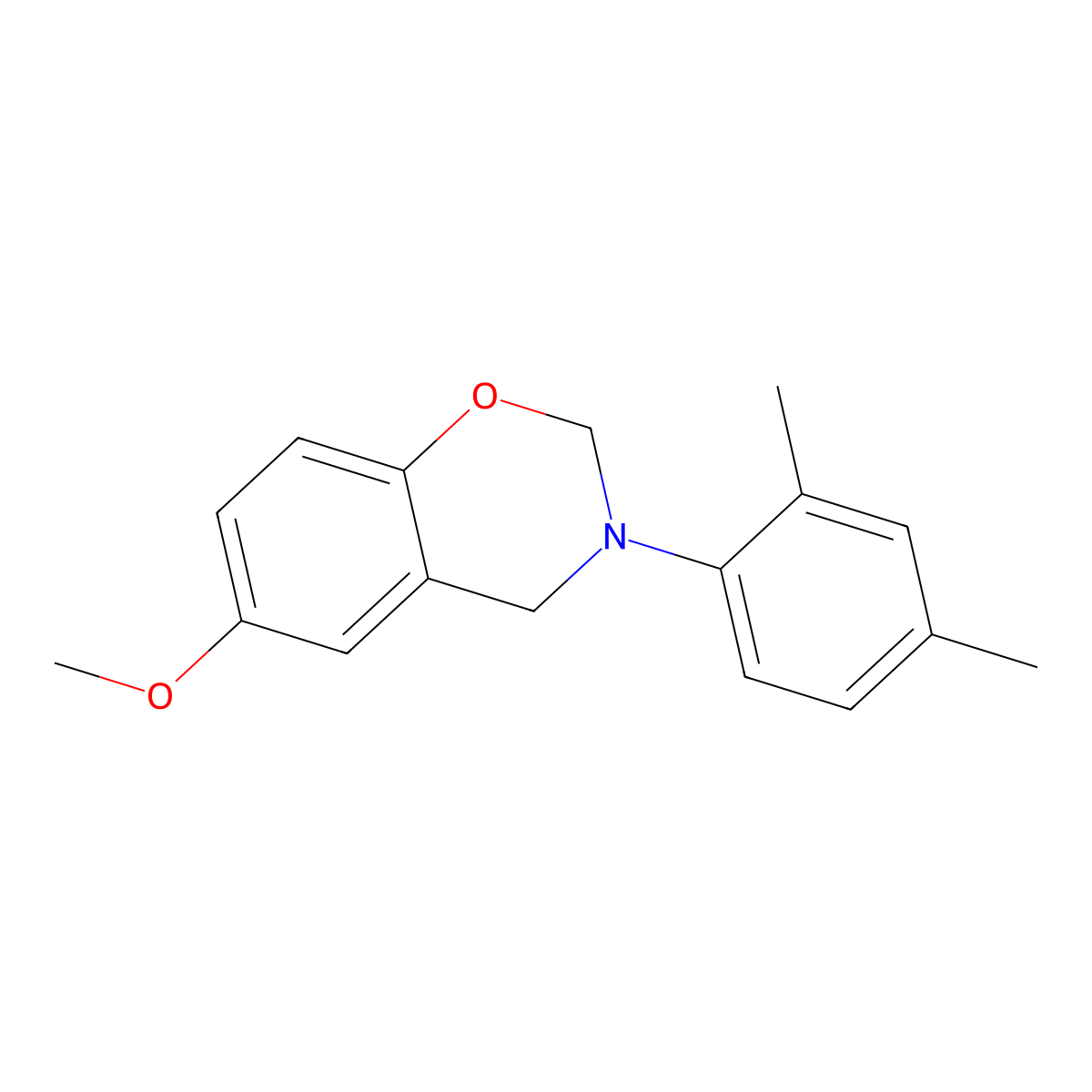 3-(2,4-Dimethylphenyl)-6-methoxy-2,4-dihydro-1,3-benzoxazine molecular structure, CAS 684238-59-3