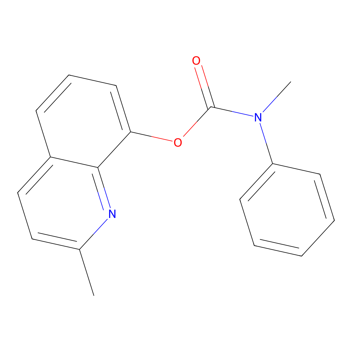 2-methylquinolin-8-yl N-methyl-N-phenylcarbamate molecular structure, CAS 684238-61-7