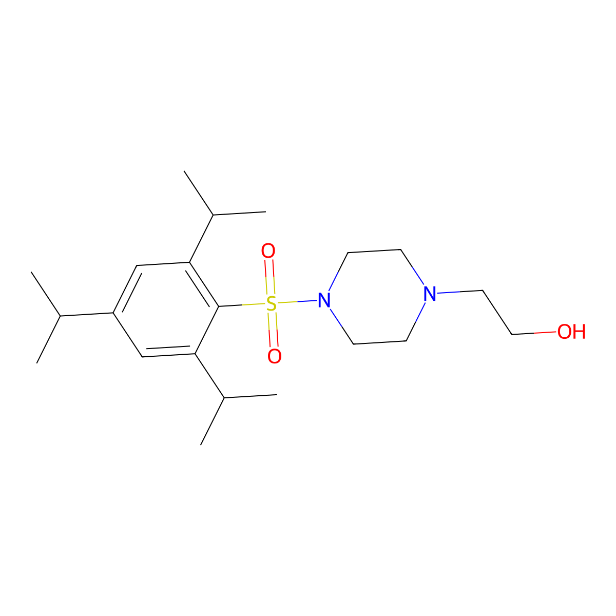 2-{4-[(2,4,6-Triisopropylphenyl)sulfonyl]-1-piperazinyl}ethanol molecular structure, CAS 684238-89-9