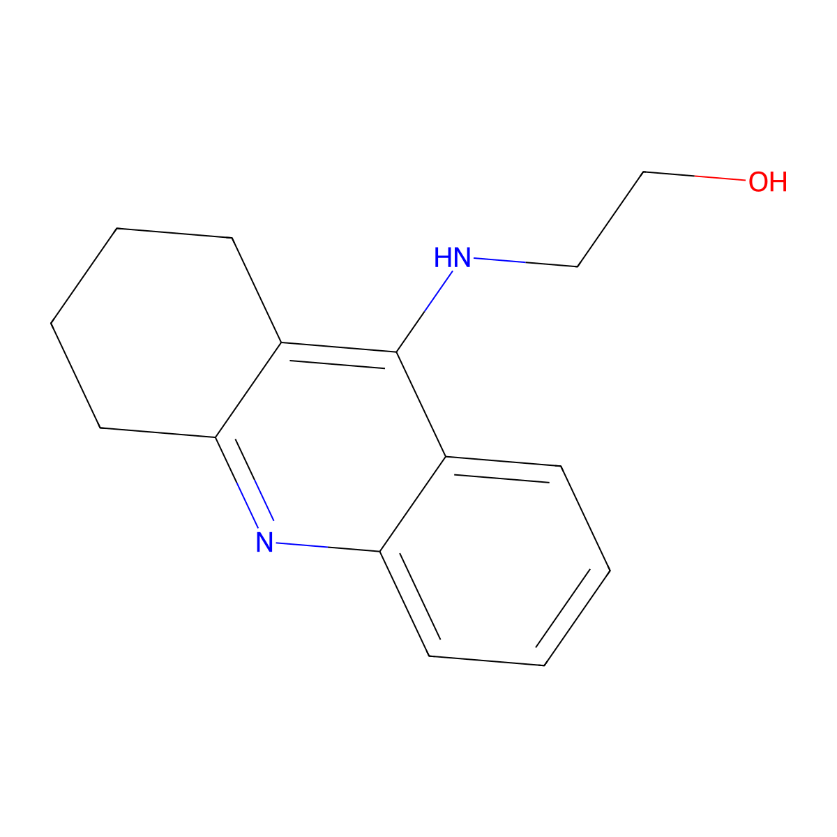 2-((1,2,3,4-Tetrahydroacridin-9-yl)amino)ethanol molecular structure, CAS 684238-90-2