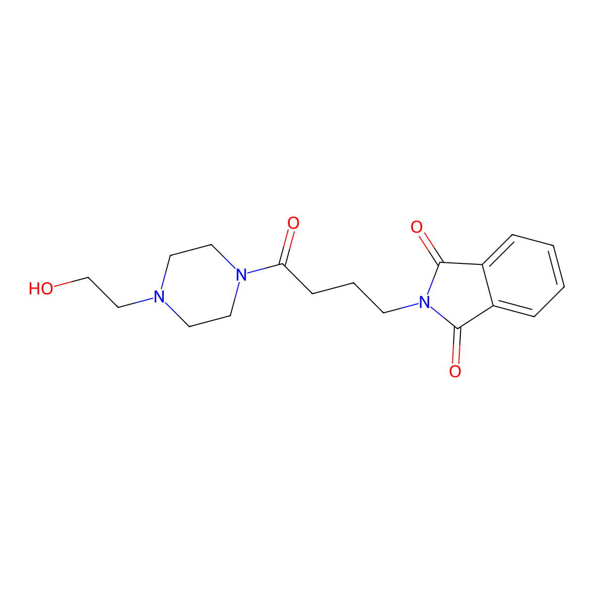 2-{4-[4-(2-hydroxyethyl)piperazin-1-yl]-4-oxobutyl}-1H-isoindole-1,3(2H)-dione molecular structure, CAS 684238-91-3