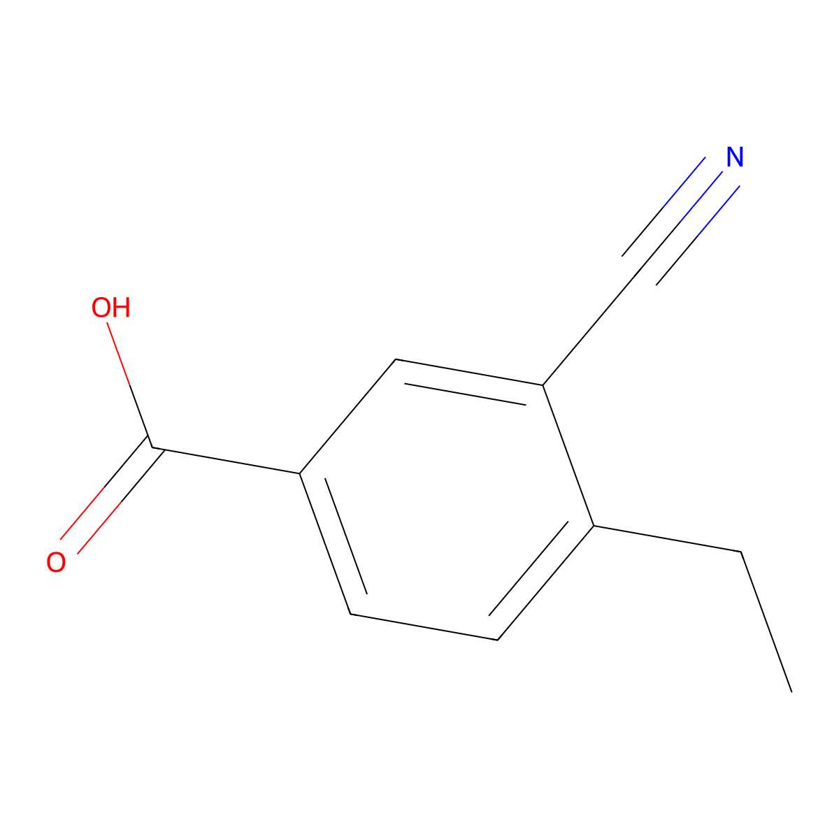 3-Cyano-4-ethylbenzoic acid molecular structure, CAS 684249-28-3
